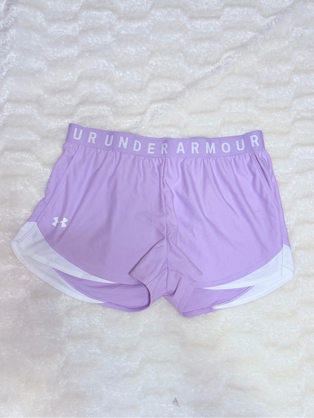 Under Armour Women's Lavender Athletic Shorts large 12-14